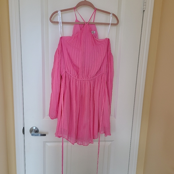 Nwt Ever New Anya Pink Cold shoulder mini dress - Picture 11 of 12